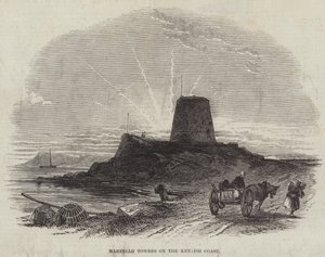 Tours Martello sur la côte du Kent (gravure)