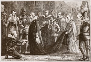 Marie Stuart entrant à Holyrood, illustration de L