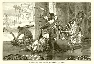 Massacre des Hivites par Siméon et Lévi - English School