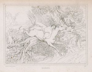 Mazeppa, basé sur le poème de Lord Byron - English School