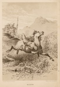 Mazeppa, basé sur le poème de Lord Byron - English School