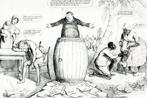 Feuille mensuelle de caricatures de McLean, ou le Miroir, publié par Thomas McLean, gravure de Robert Seymour, 1832 - English School