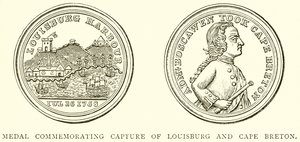Médaille commémorant la capture de Louisbourg et du Cap-Breton - English School