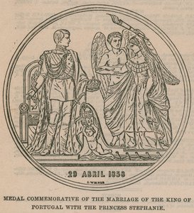 Médaille commémorative du mariage du roi du Portugal avec la princesse Stéphanie