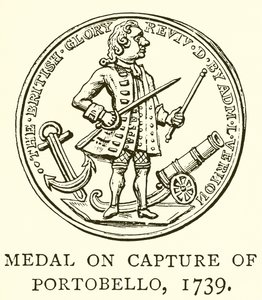 Médaille sur la capture de Portobello, 1739