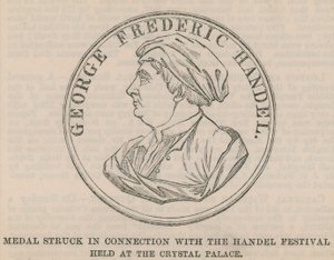 Médaille frappée en lien avec le Festival Handel tenu au Crystal Palace - English School