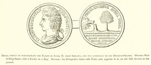 Médaille frappée pour commémorer la fuite de Jacques II