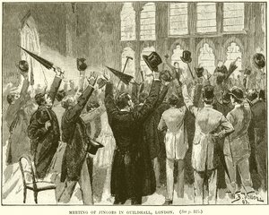 Réunion de Jingoes à Guildhall, Londres - English School