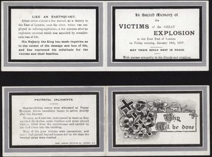 Carte commémorative en mémoire sacrée des victimes de la Grande Explosion - English School