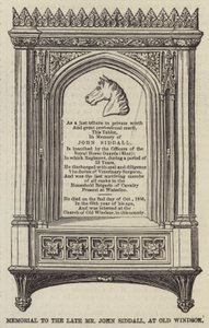 Mémorial du défunt M. John Siddall, à Old Windsor - English School