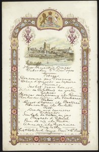 Menu pour le déjeuner royal - English School