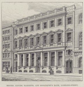 Messieurs Lloyds, Barnetts, et la Banque de Bosanquet, Lombard-Street - English School