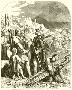 Rencontre de Hengist et Horsa avec le roi Vortigern sur la côte du Kent - English School
