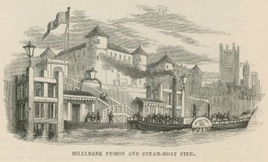 Prison de Millbank et embarcadère de bateaux à vapeur - English School