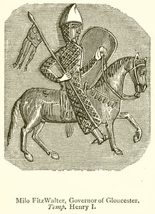Milo FitzWalter, gouverneur de Gloucester. Temp. Henri Ier - English School
