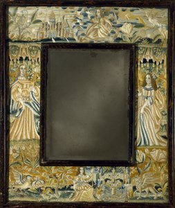 Miroir avec Broderie en Relief, vers 1650-1700
