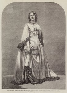 Mlle Heath dans le rôle de "Juliette," joué devant Sa Majesté au château de Windsor - English School
