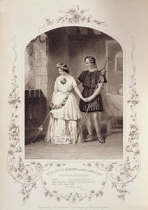 Mlle Jenny Marston en Perdita et M. F. Robinson en Florizel, Acte IV Scène 3, dans Le Conte d