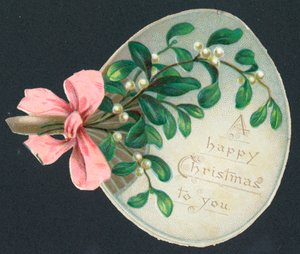 Éventail de gui, Carte de Noël