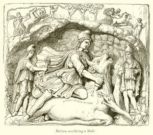 Mithra sacrifiant un taureau - English School
