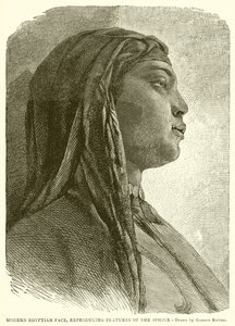 Visage égyptien moderne, reproduisant les traits du Sphinx - English School