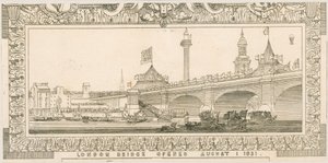 Souvenir du pont de Londres, ouvert le 1er août 1831