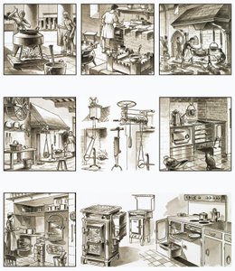 Montage de photos de fours et de cuisinières