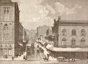 Rue Montgomery, San Francisco dans les années 1880 - English School