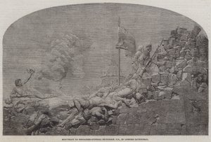 Monument au brigadier-général Nicholson, CB, dans la cathédrale de Lismore (gravure) - English School
