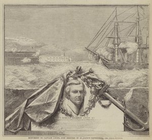 Monument au capitaine Lyons, récemment érigé dans la cathédrale Saint-Paul (gravure)