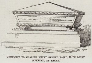 Monument à Charles Henry Sydney Raitt, 90e Infanterie Légère, à Malte - English School