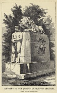 Monument à John Jackson au cimetière de Brompton, Thomas Butler, Sculpsit, 1847 - English School