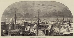 Nouveau panorama du Caire de M. Burford (gravure) - English School