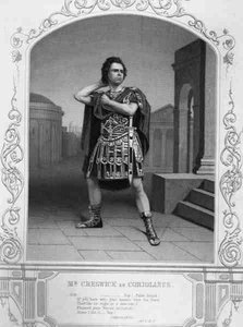 M. Creswick en Coriolan, Acte V Scène 5, dans la pièce de William Shakespeare
