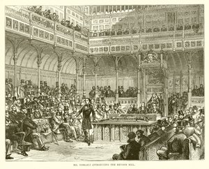 M. Disraeli présentant le projet de loi de réforme - English School