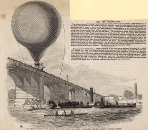 Le ballon de M. Gale en passage depuis les London Gas Works jusqu