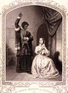 M. George Bennett en Othello et Mme Jane Bennett en Desdémone, Acte IV Scène 2, dans Othello par William Shakespeare
