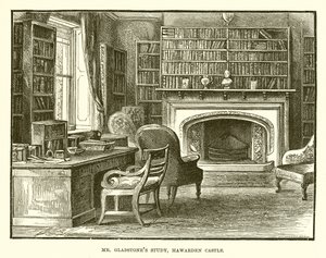 Bureau de M. Gladstone, Château de Hawarden - English School
