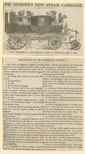 La nouvelle voiture à vapeur de M. Gurney