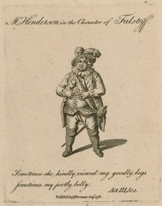 M. Henderson dans le rôle de Falstaff - English School