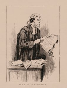 M. JL Toole dans le rôle du "Serjeant Buzfuz" (gravure)