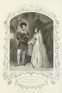 M. L Murray et Mme Stirling comme Orlando et Rosalind, Comme il vous plaira, Acte V, scène iv - English School