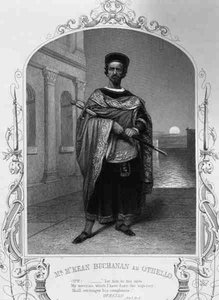 M. McKean Buchanan en Othello, Acte I Scène 2, dans la pièce de William Shakespeare (gravure)