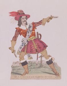 M. N.T. Hicks sous les traits du bandit de grand chemin français Claude Duval (1643-70)