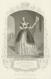 Mme Mowatt en Béatrice, Beaucoup de bruit pour rien, Acte II, scène i - English School