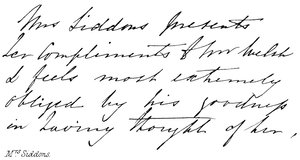 Mrs Siddons - English School