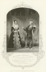 Mme Ternan et M. Lewis Ball comme la Comtesse Rousillon et son clown, Tout est bien qui finit bien, Acte I, scène iii - English School