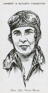Mme Victor Bruce, aviatrice anglaise, pilote de course et pilote de bateau de vitesse - English School