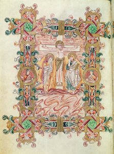 La Crucifixion, du Missel de Robert de Jumièges, c.1016