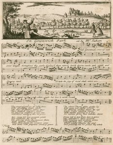 Partition musicale : Sur le Parc de Greenwich, composée par M. Jackson - English School